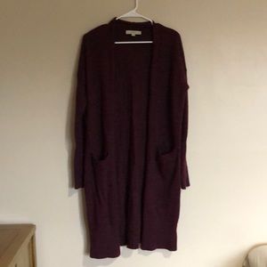 Beautiful Long Maroon Cardigan